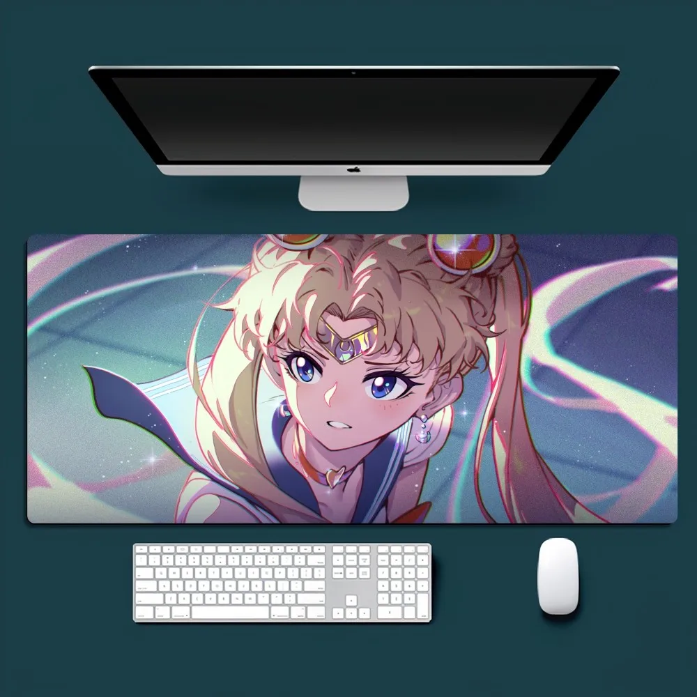 Bilibili anime s-marinho m-lua mousepad escritório pequeno grande pc computador teclado mouse jogo de borracha antiderrapante ratos tapete grande