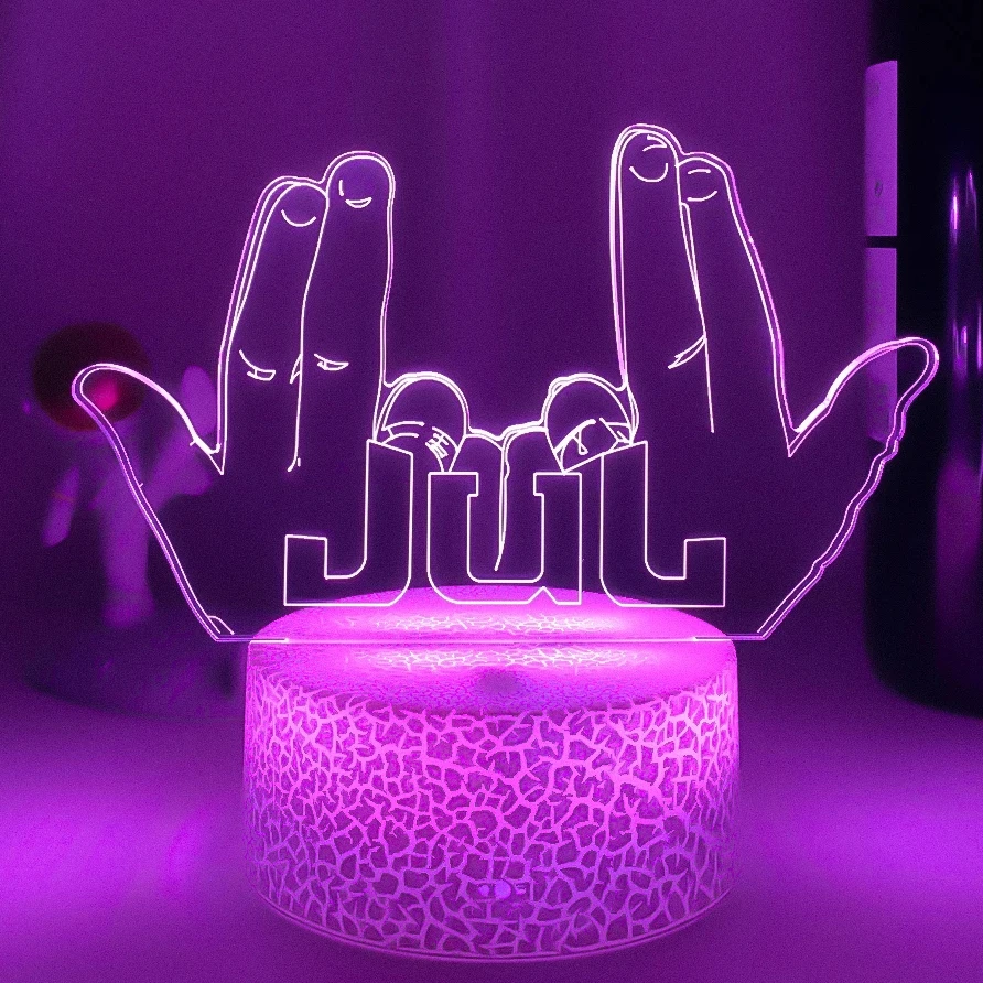 

Светодиодный ночник знаменитостей JUL для фанатов, украшение для спальни, освещение, подарок на день рождения, на батарейках, меняющая цвет, 3d лампа, Jul светодиоды