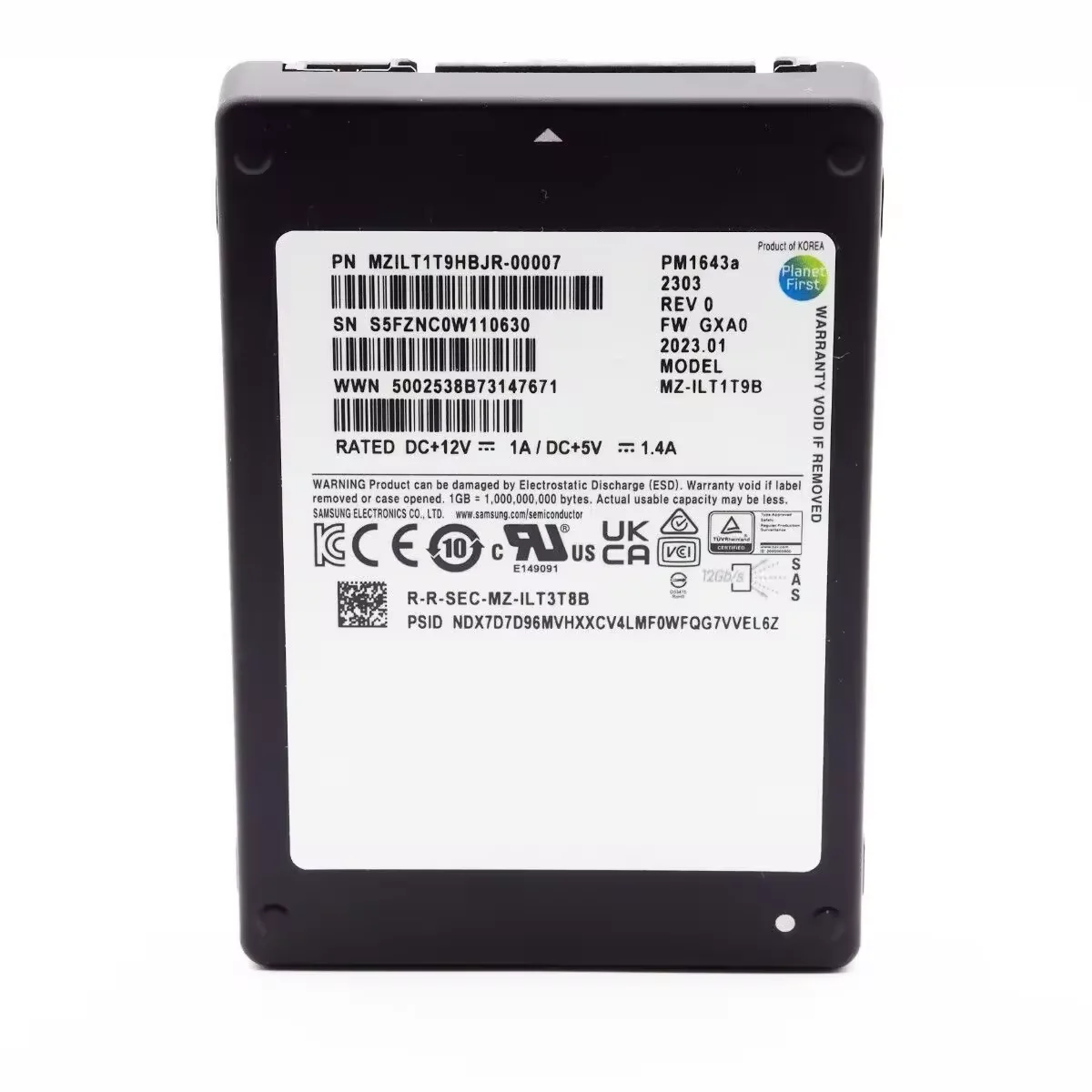 

Customized high quality 1.92TB PM1643a MZILT1T9HBJR-00007 2.5" SAS 12Gb/s Enterprise SSD