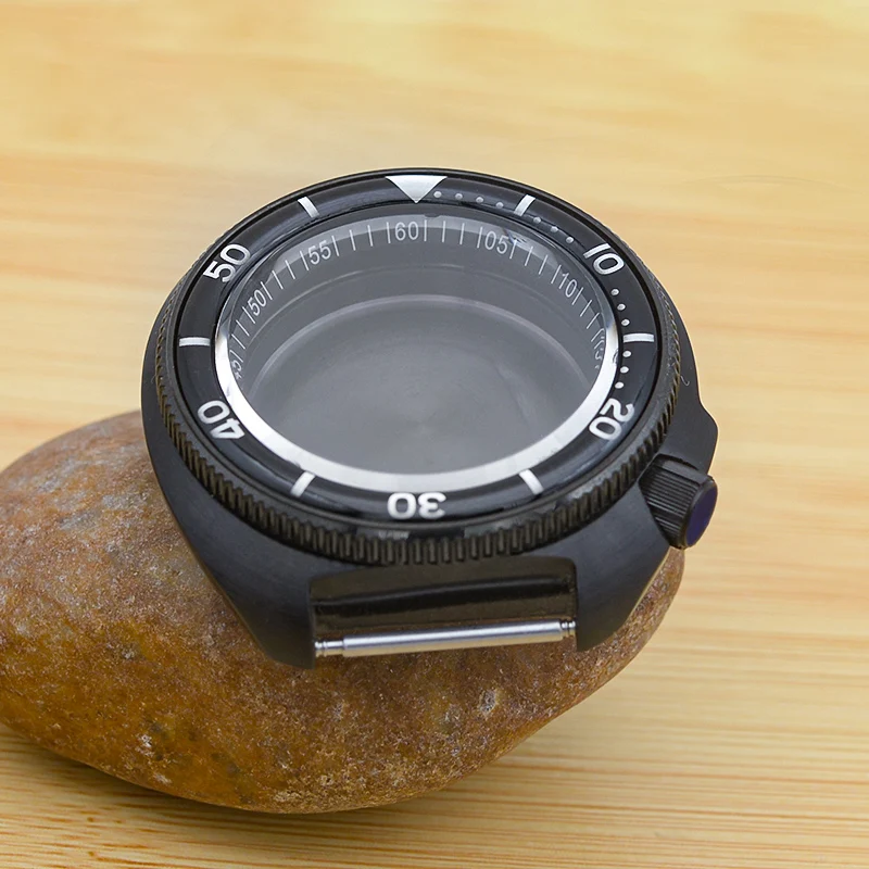 SKX6105 SKX6309 Turtle Watch Cases 44mm Black Turtle Cases For NH35 NH36 Movement Bezel Insert  Dive Men Watch Mod Parts