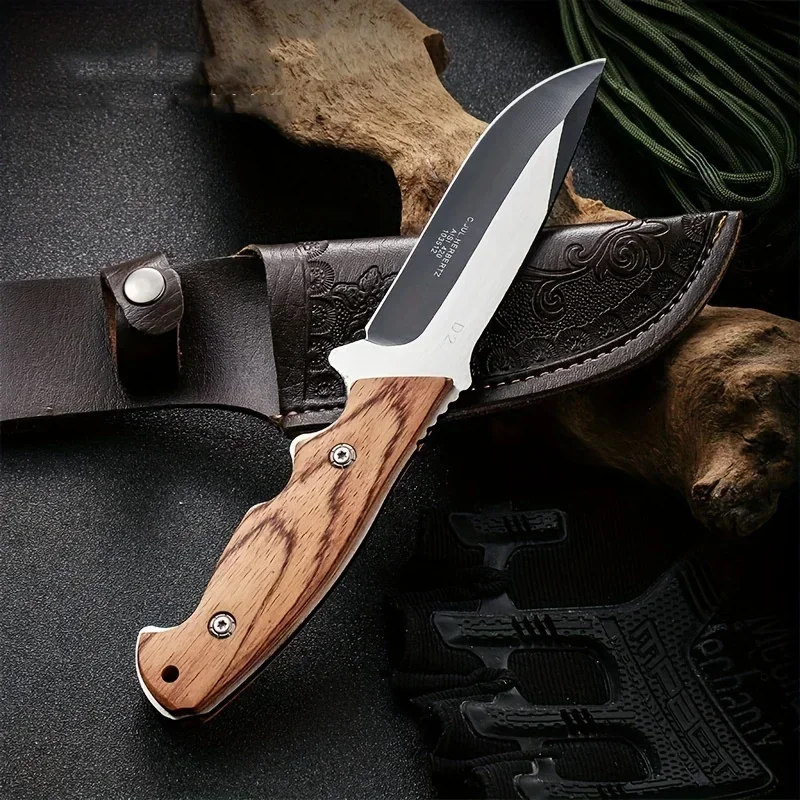 Wild SurvivalKnife, Portable Mini Pocket Knife, Stainless Steel Fruit Knife Meat Knife, Suitable For Outdoor Campi