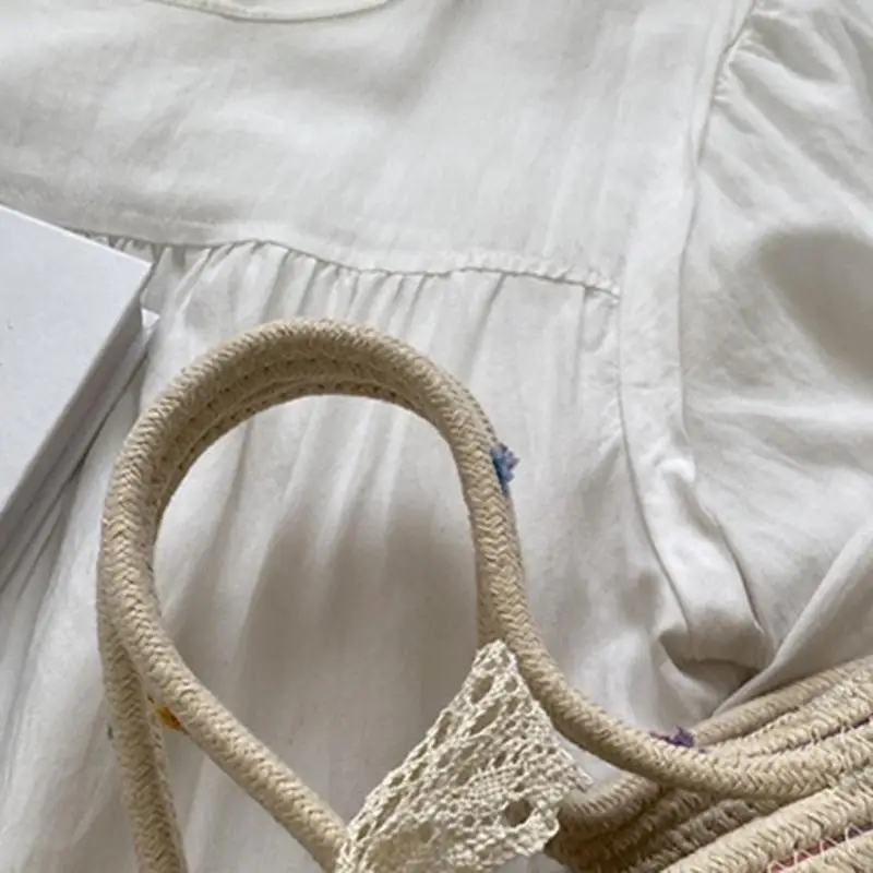 

X5XA Women Beach Bag Straw Shoulder Bag Weaving Seasides Bag Large Capacity Handbag