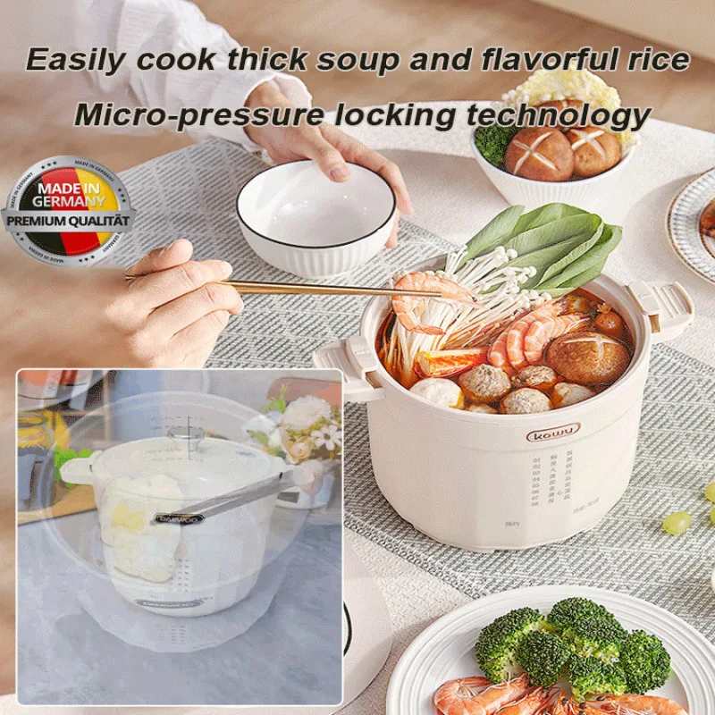 Multifunctional micro pressure cooker household 1.5L small micro pressure cooking pot dormitory electric cooking pot