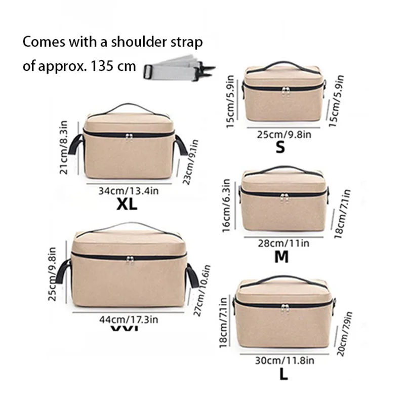 Large-capacity Portable Picnic Bag with Thermal Insulation Square Insulated Lunch Bag with Aluminum Foil Lining for Work