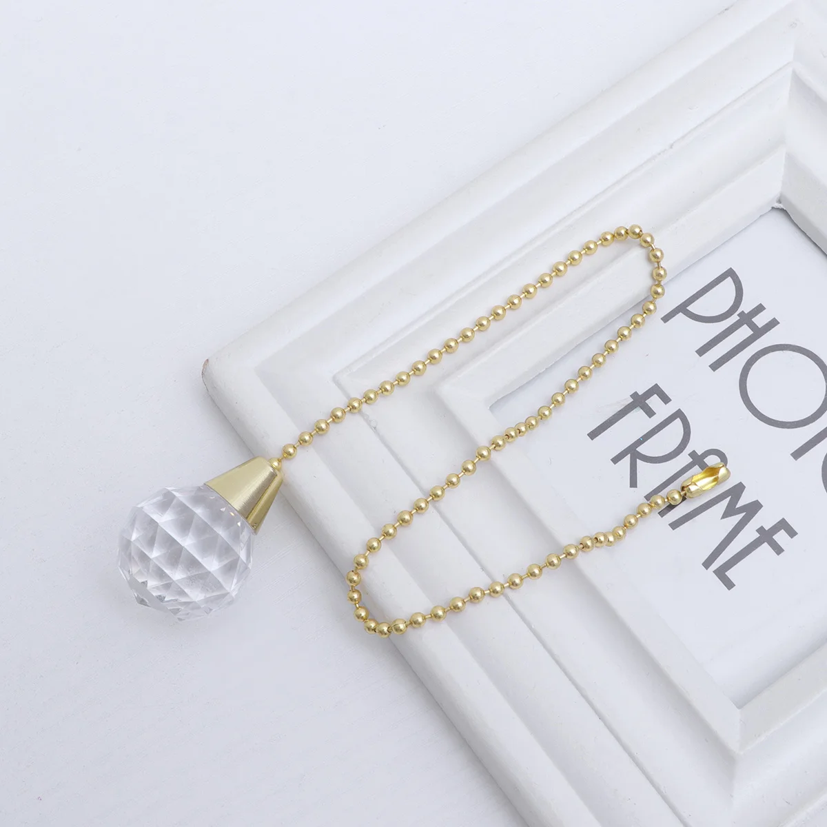 

Creative Window Door Curtain Beads Diamond-Shaped Golden Chain Pendant Chandelier Decor Home Decoration Party Chandelier Pendant