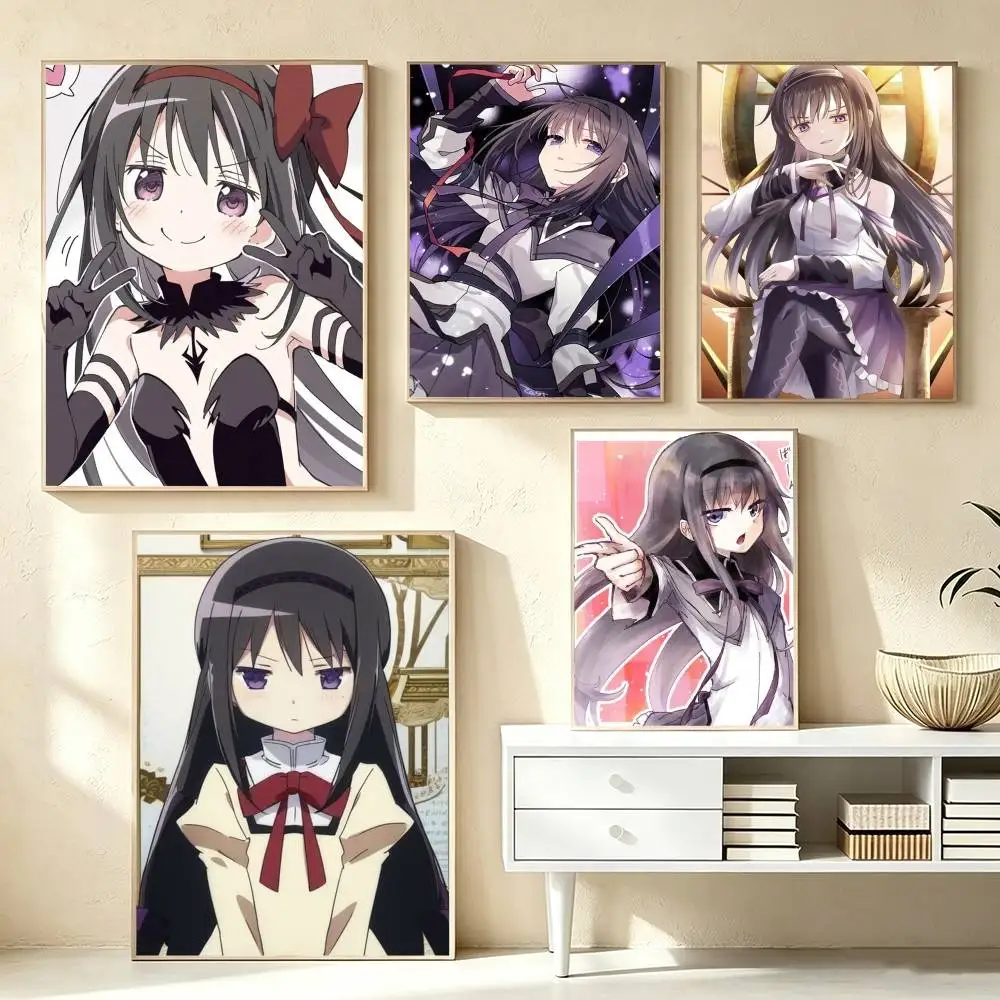 P-Puella Magi Akemi H-Homura  Poster High Quality Dorm Living Room Aesthetic Wall Decoration Painting Stickers Gift