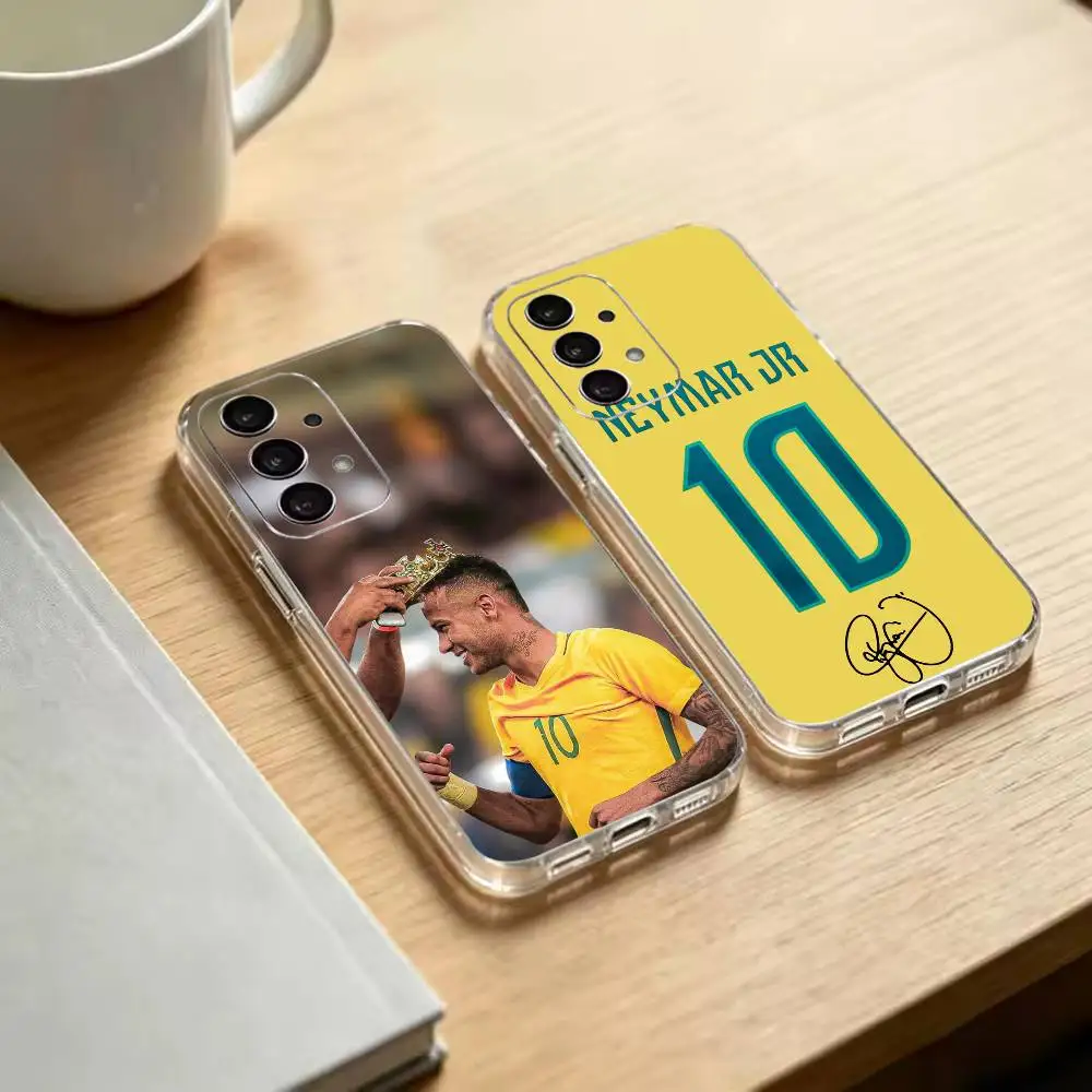 Football N-Neymar Jr  Transparent Phone Case For Samsung S25 S24 S23 S22 S21 S20 Ultra Plus FE Lite Note