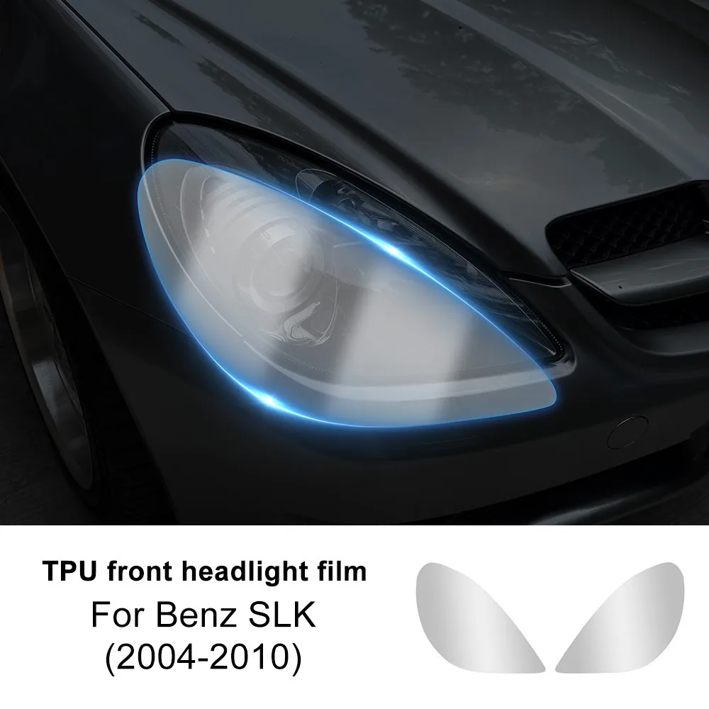 TPU Car Headlight Protective FilmFor Mercedes-Benz SLK-Class 04-10 PPF Transport & Smoke Anti-Scratch Auto External Accessories