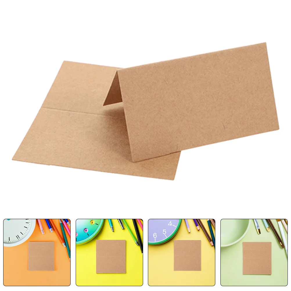 

100pcs Blank Banquet Seat Self-Standing Table Place Name Cards For Wedding Party Dinner Events Escort Guest Seating Table Tent