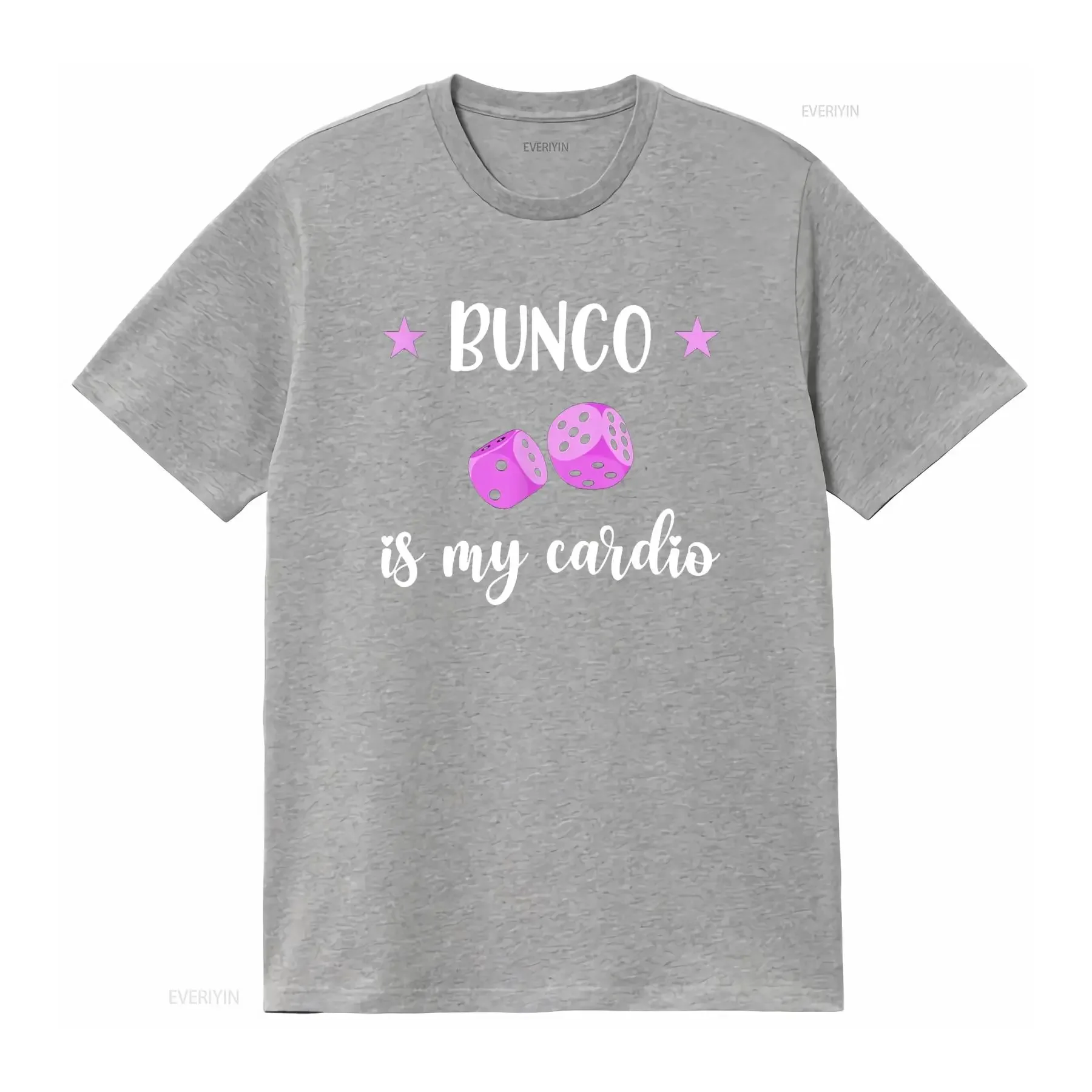 تي شيرت Bunco Is My Cardio تي شيرت عتيق مغسول وممتد وناعم ومصمم جرافيك أنيق ملابس علوية للارتداء اليومي مريح