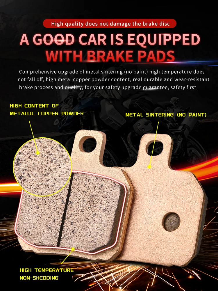 Mrrangt Motorcycle Metal sintering brake pad fit for BENELII BJ600GS BJ300GS TRK502 LION500 TNT600 BJ600 BJ300 TNT600I BN600