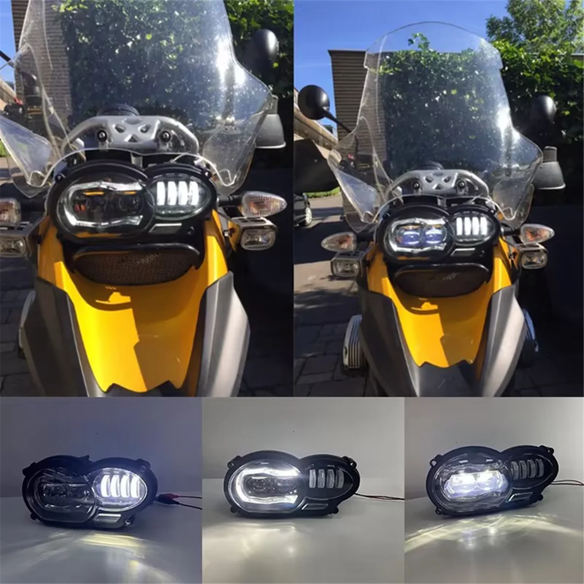 Motorcycle Modified Led Headlight Head Light Lamps Assembly for BMW R1200GS 2004 - 2012 IP67 Waterproof