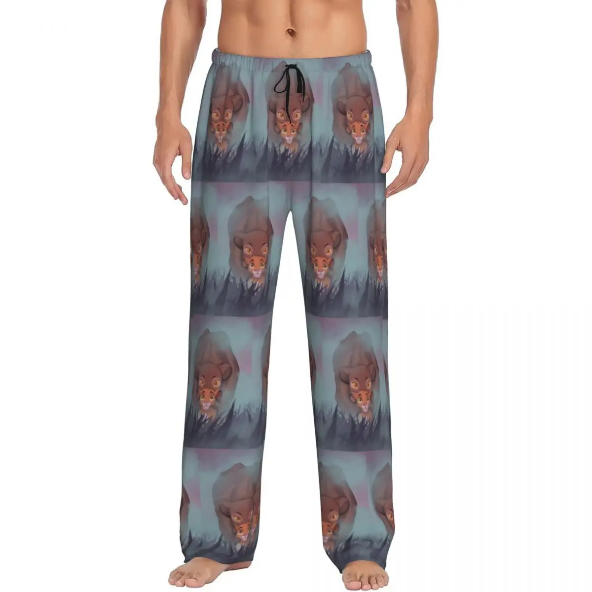 

Custom Men The Lion King Pajama Pants Print Musical Film Sleep Sleepwear Bottoms with Pockets