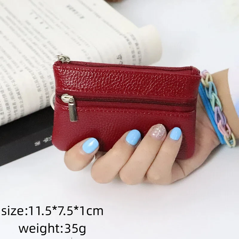 New Soft PU Leather Women Coin Bag Key Pouch Men Credit Card Holder Zipper Wallet Mini Ladies Purse Small Cute Money Pocket