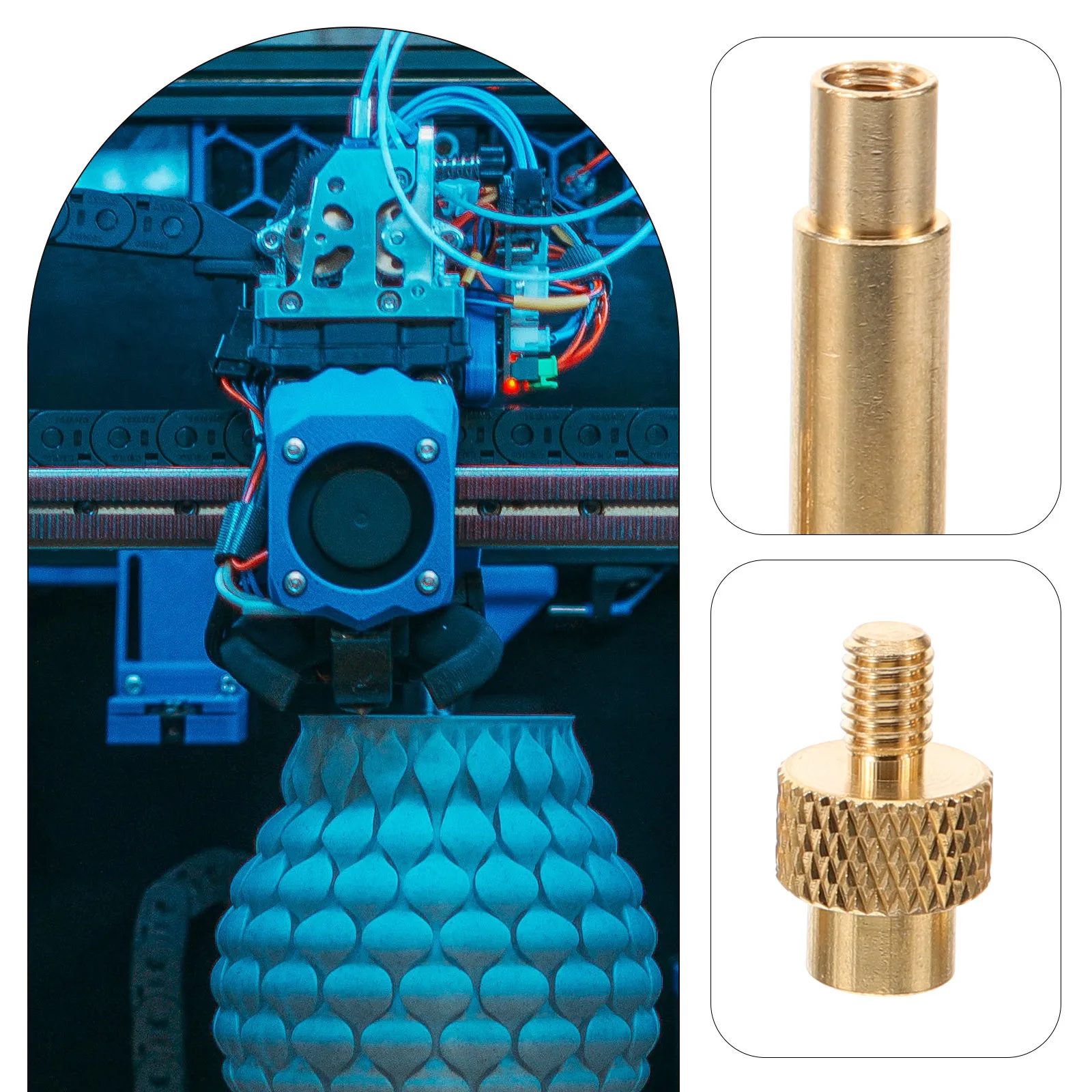 

1Set Heat Set Insert Tips Solid Material Soldering Iron Head for 3D Printers DIY Projects Thread Knurled Nuts Heat Set Insert