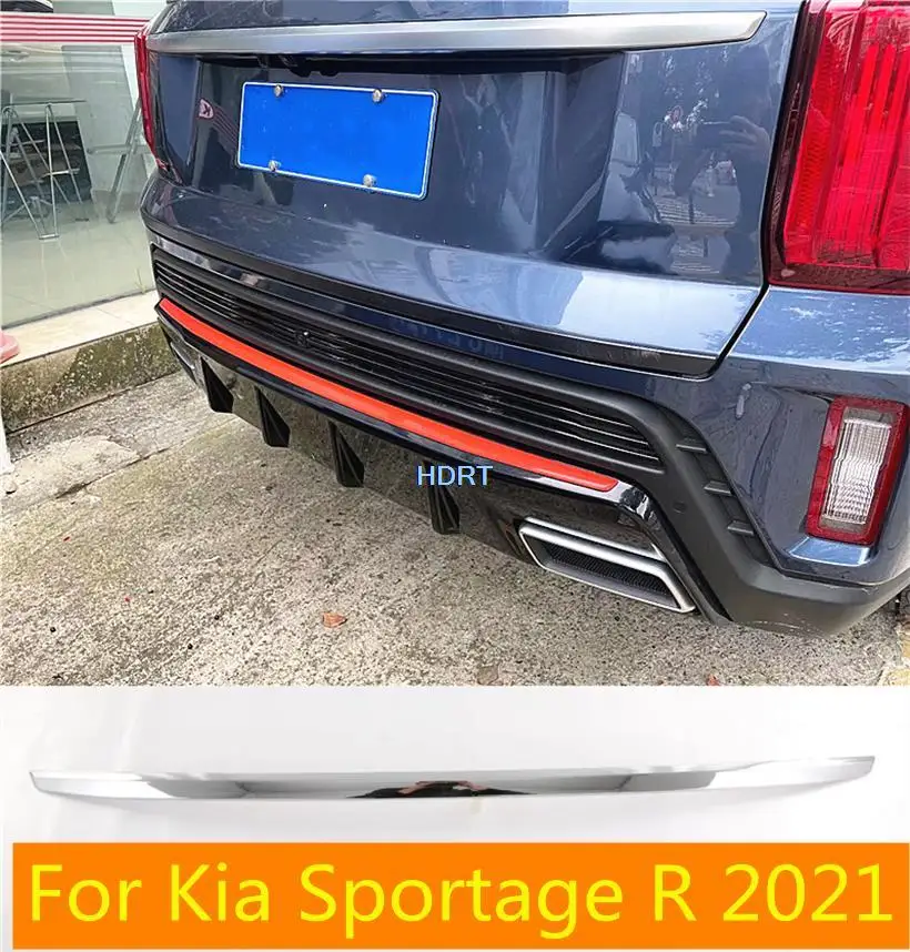 

ABS Chrome Rear Trunk Lid Tailgate Cover For Kia Sportage R 2021 Car Carbon fibre Door Handle Molding Garnish Strip Styling