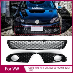 For VW Golf 6 MK6 Non-GTI 2009 2010 2011 2012 2013 Front Bumper Grille Mesh Grill Fog Light Cover 5K0853665 5K0853666