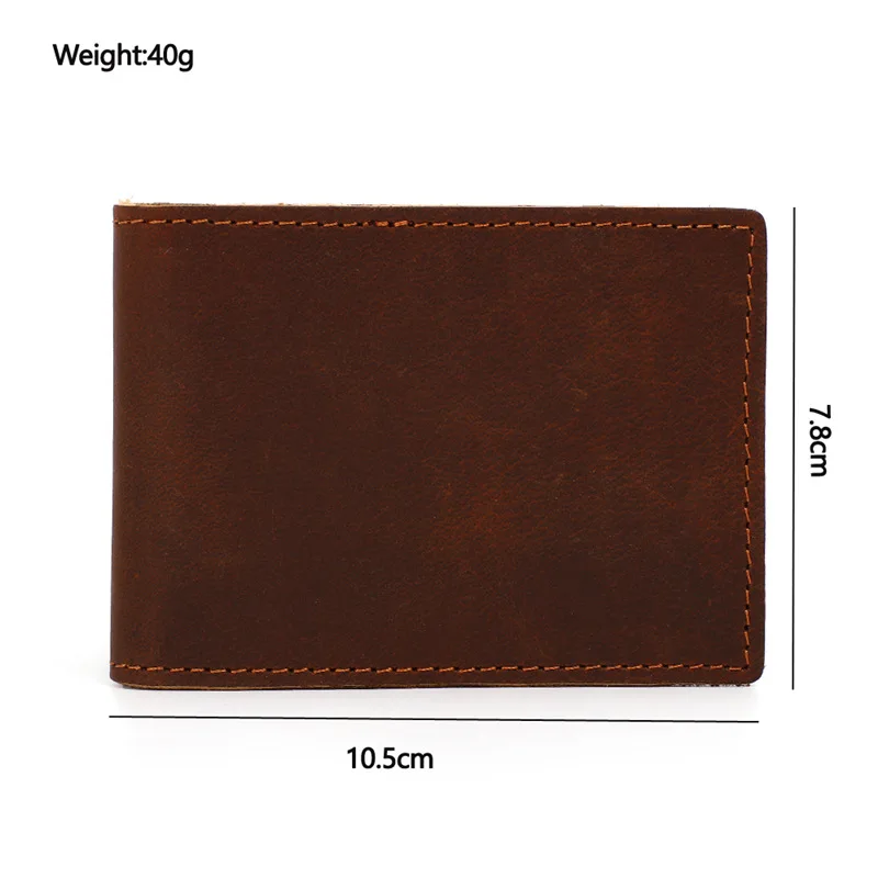 Vintage Men's Card Holder Wallet Genuine Leather Minimalist Small Thin Purse Slim Mini Credit Card Bank ID Card Holder Wallet