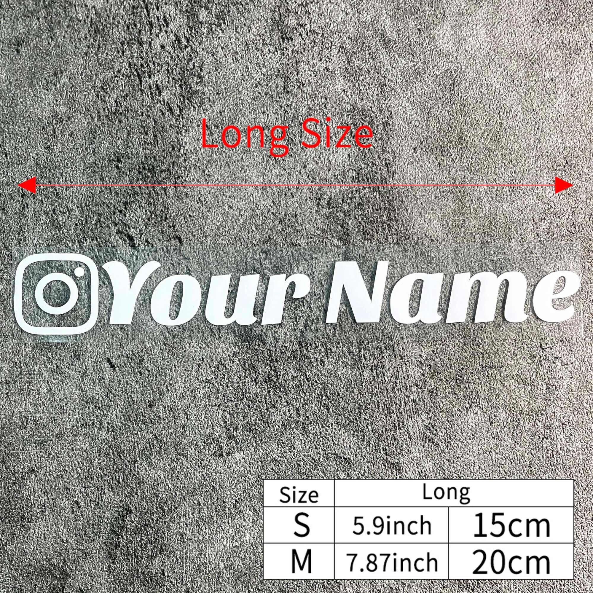 1PC Custom Car Sticker Instagram Cute Fonts Waterproof DIY Vehicle Window Motorcycle Bicycle Scooter Helmet Durable Vinyl Decals image 2