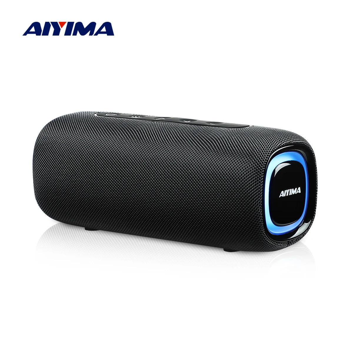 AIYIMA Portable Bluetooth 5.3 Speakers TWS Colorful RGB Light 20W Waterproof Powerful Sound Bass Stereo Outdoor TF Card Boom Box