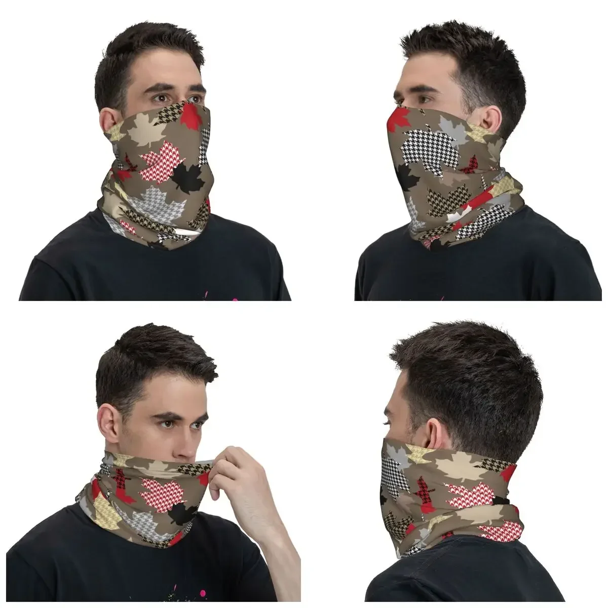 Falling Maple Leaf Autumn Bandana Neck Gaiter Balaclavas Face Mask Scarf Multi-use Headwear Fishing Unisex Adult All Season