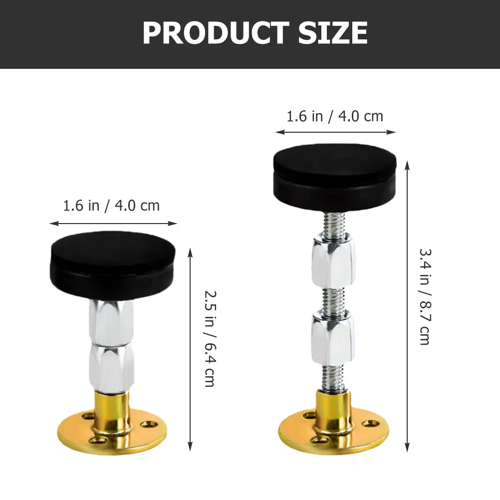 

4Pcs Threaded Adjustable Headboard Stoppers Bed Frame Anti-Shake Stabilizers Noise Reduction Fixers 64-87mm Bed Stoppers