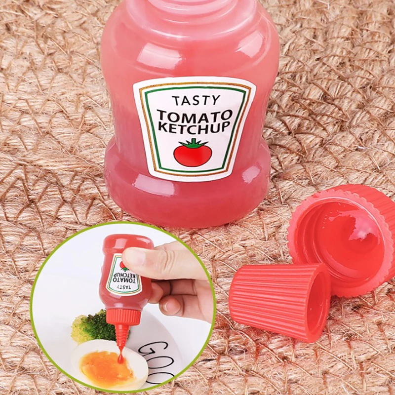 Mini Tomato Gravy Boat Salad Dressing Oil Spray Bottle Ketchup Honey Mustard