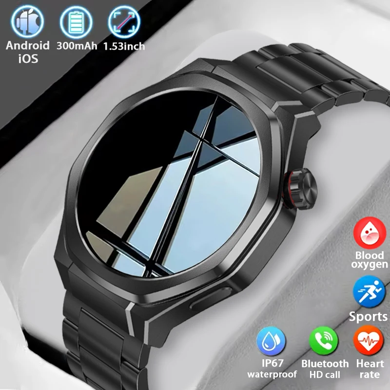 

Новые мужские часы с GPS-тражекторой движения, 1,53-дюймовый экран высокой четкости 5,0, Bluetooth-вызов, бизнес, подходит для часов Huawei