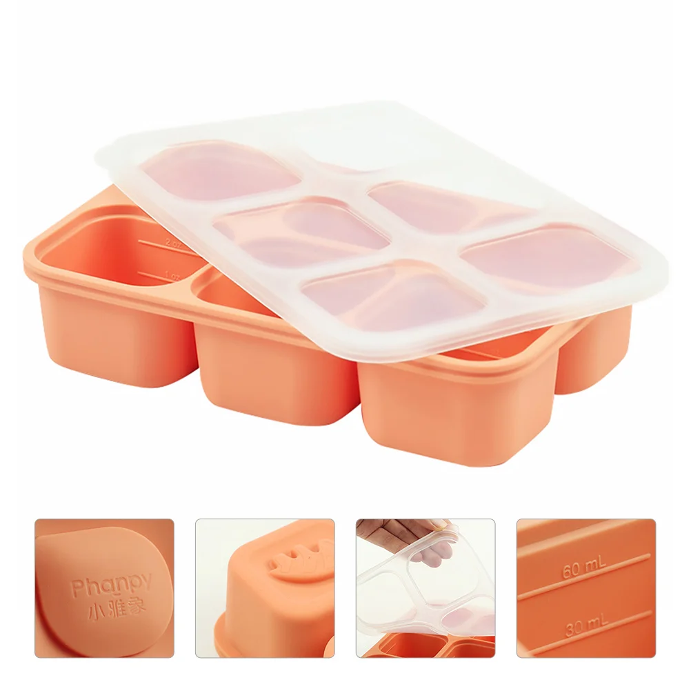 

Силиконовые коробки для хранения детского питания, решетчатый лоток для морозильной камеры, форма для льда, прочный контейнер для детского прикорма