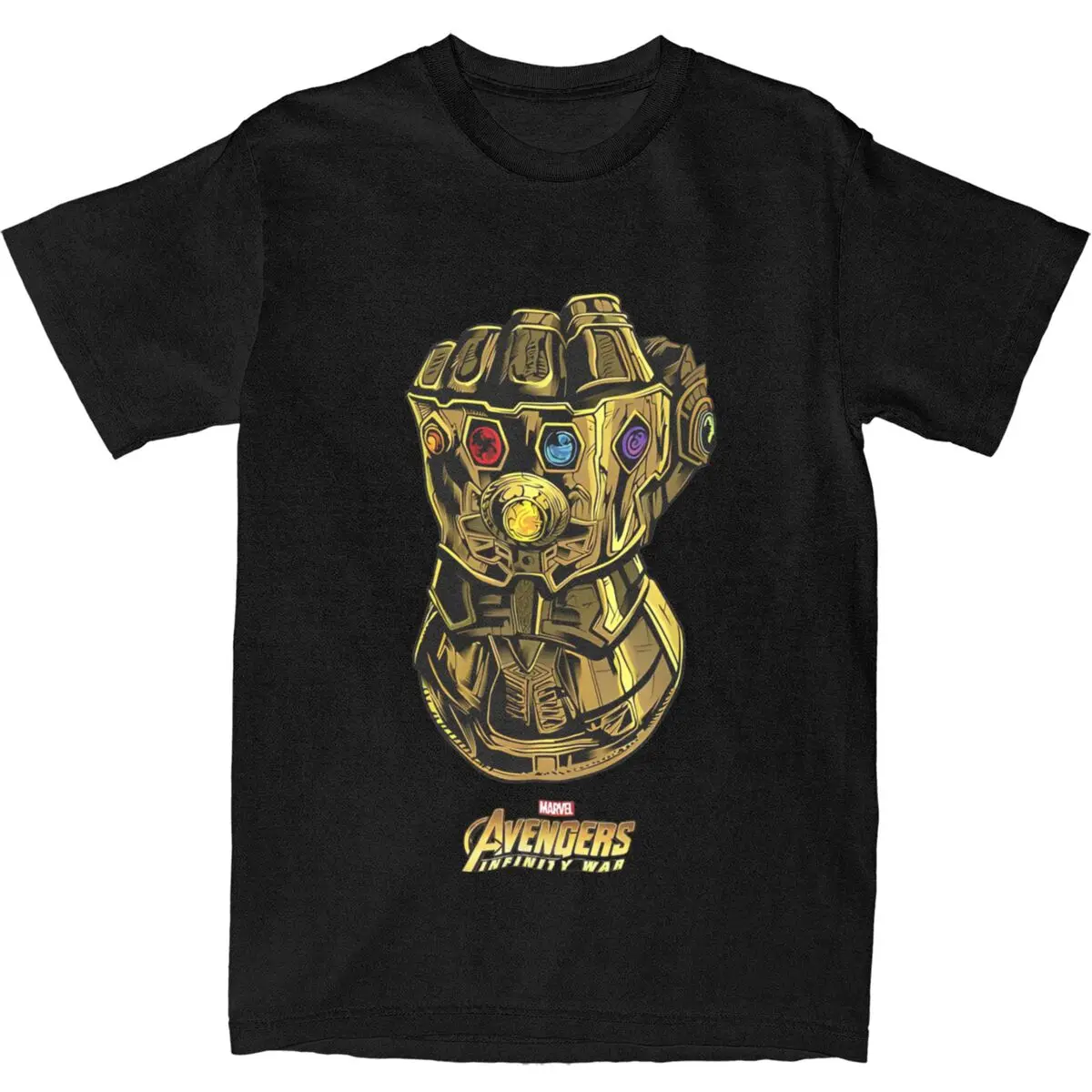 Marvel Avengers Thanos Gauntlet T Shirts Streetwear Amusing Harajuku Cotton Men Women Short Sleeve Vintage Funny Unisex Tops