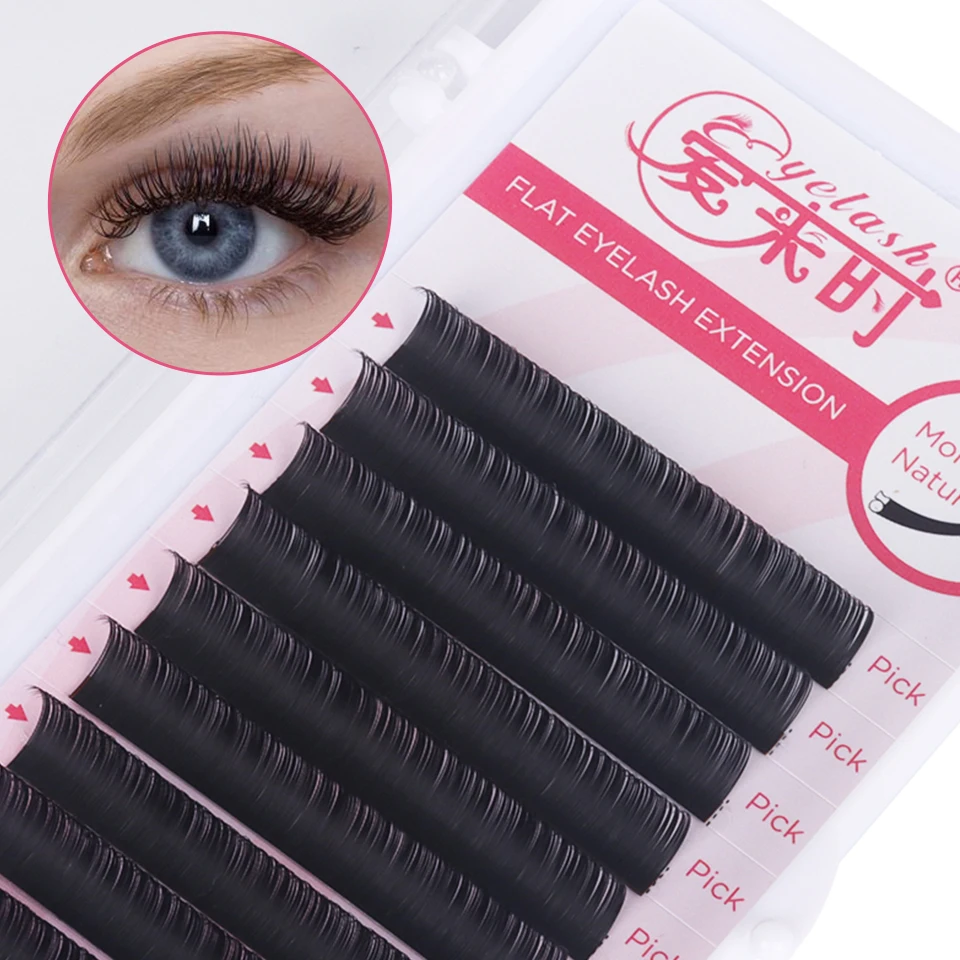 NEWCOME Matte Flat Eyelash Extensions Wholesale Individual Softer Eyelashes Supplies Ellipse Cashmere Lash Split Tips Volume