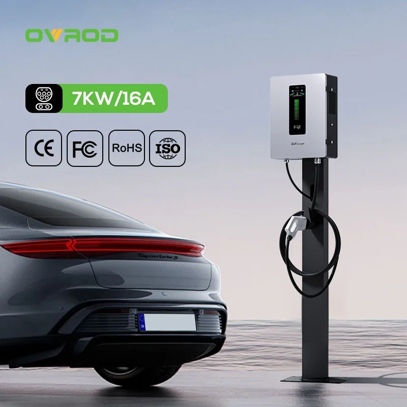 Ovrod Shenzhen 7Kw Wall-Mounted Smart CCS2 30Kw DC EV Charger GBT 20Kw Pile Stations 40Kw 64A Wall-Mounted Charging Stations