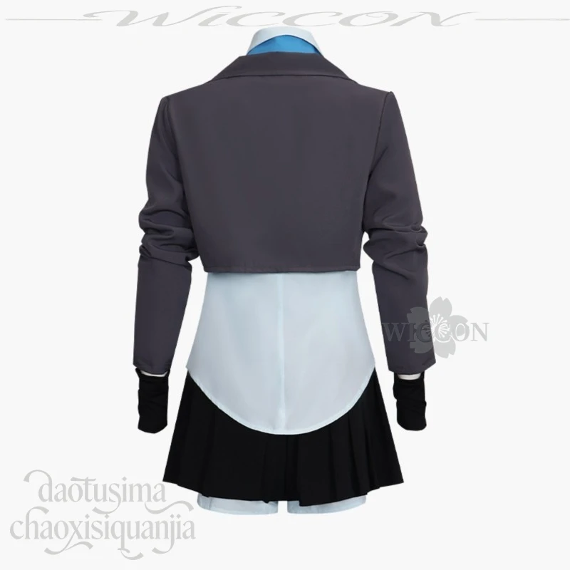 

코스프레Hinomori Shiho play Anime Game Project Sekai Music モザイクロール tume Handsome JK Gray Coat Dress Wigs Halloween Christmas