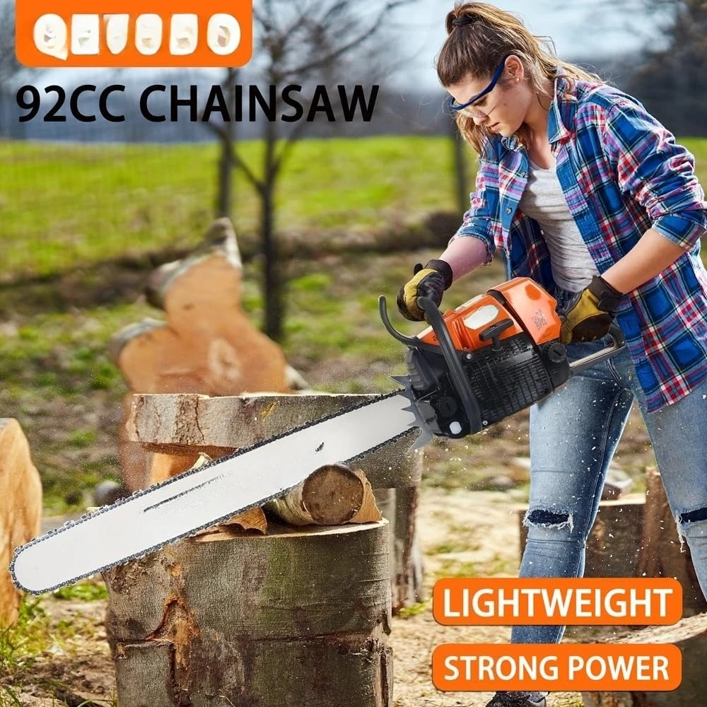 

36 Inch-Powered-Chainsaw - 92 CC Chain Saw 2-Cycle All Part Compatible with MS660 066 Chainsaws