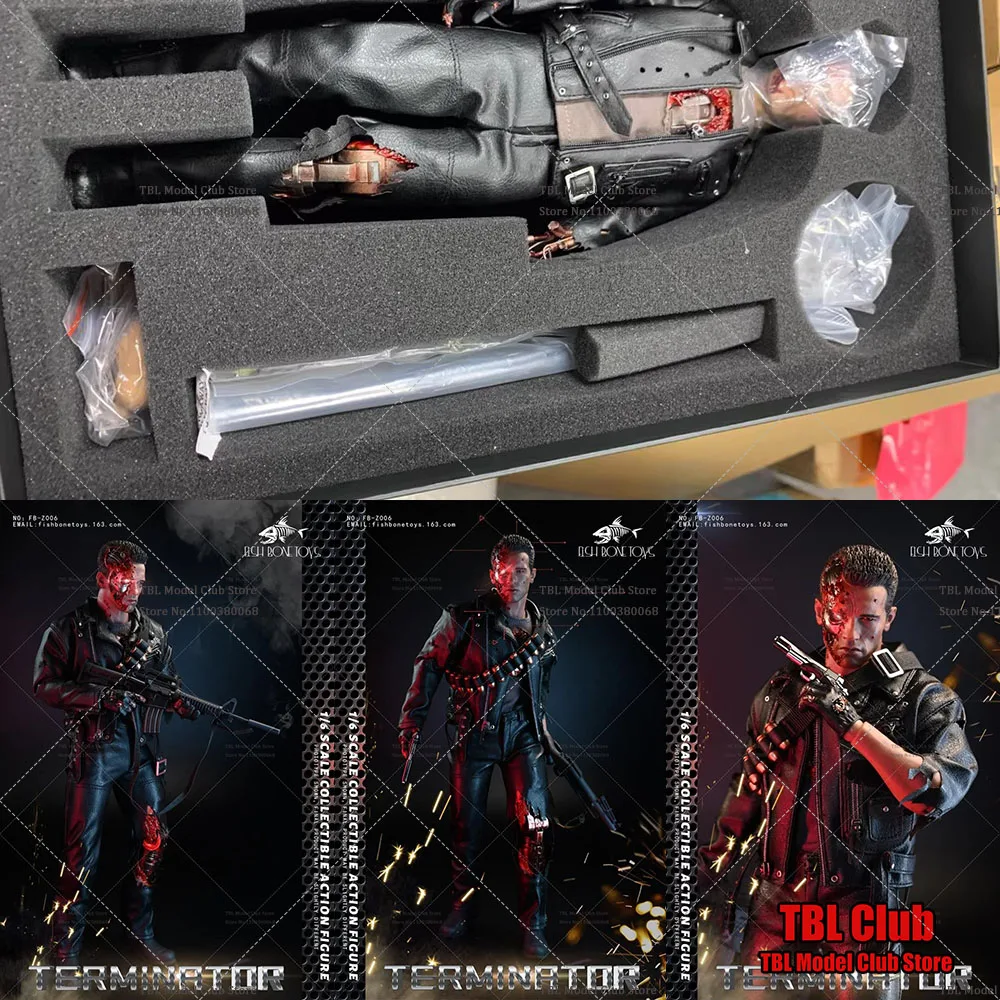 

FISH BONETOYS FB-Z006 1/6 Коллекционная научно-фантастическая приключенческая мужская солдатская T800 Арнольд 12 "полный набор фигурка куклы