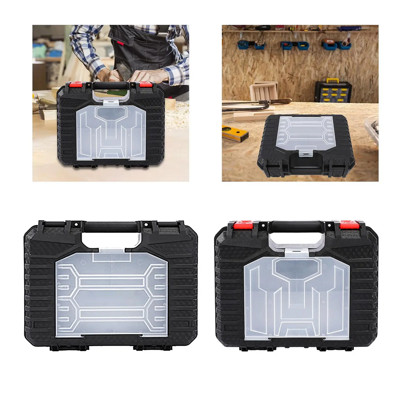 Electric Drill Carrying Case Hardware Tool Box Small Parts Organizer Travel Case Multipurpose Waterproof Power Drill Hard Case