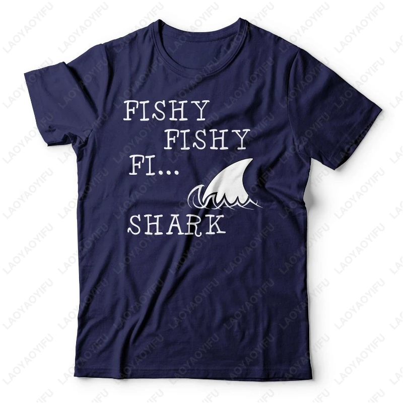 Mens Funny Fishing Tshirt Fishy Fishy Gifts Fisherman Tees Simple Letters Print Camisetas Casual Funny Regular Short Sleeve Tops
