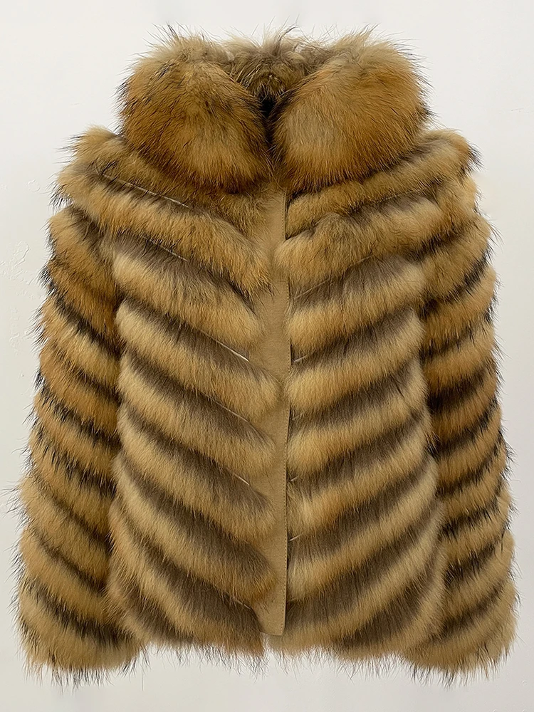 

Lady Natural Fur Real Fur Coat Natural Fox Fur Jacket Women's Parka with Natural Fur Winter Clothing Women Fur Coat Fox Fur Coat
