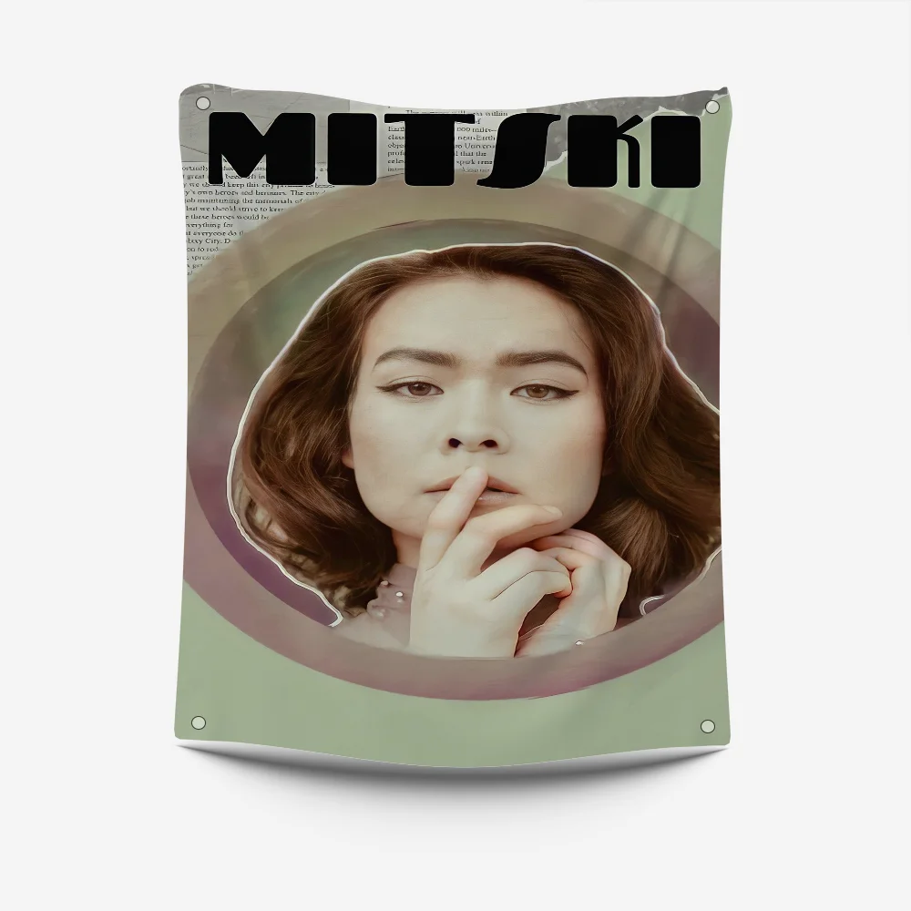 Singer M-Mitski Flag Banner Flag Art Decoration Design Decor Vintage Structure Party Garden Flag Club Bar Study Bedroom