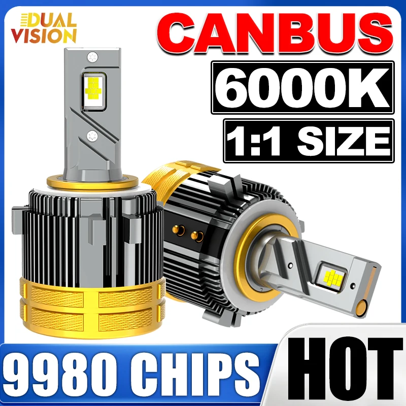 デュアルビジョンled-g2-h7車用ヘッドライト-6000k-9980-cspチップ-高輝度-ゴルフ-ターボ対応-キャンバス内蔵-オートled照明セット-12v