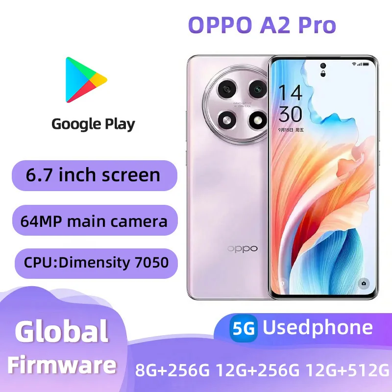 OPPO A2 Pro 5G 6.7inches Screen Rom 256GB used phone