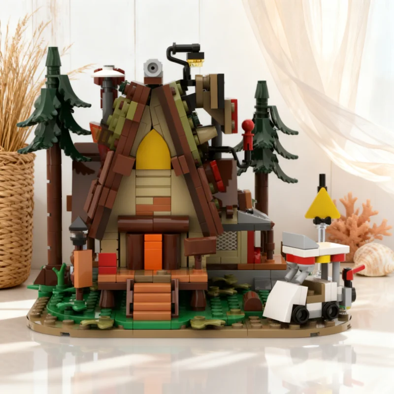 649pcs MOC Mystery Shack Fantasy Cartoon Model Building Blocks Castle Adventure Technical Street Scene Mechanical Hobby Toy Gift