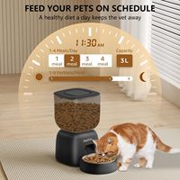 6L Automatic Cat Feeder & Water Dispenser Combo – Programmable Pet Food Dispenser with Portion Control, Dual Power (AC/Battery)