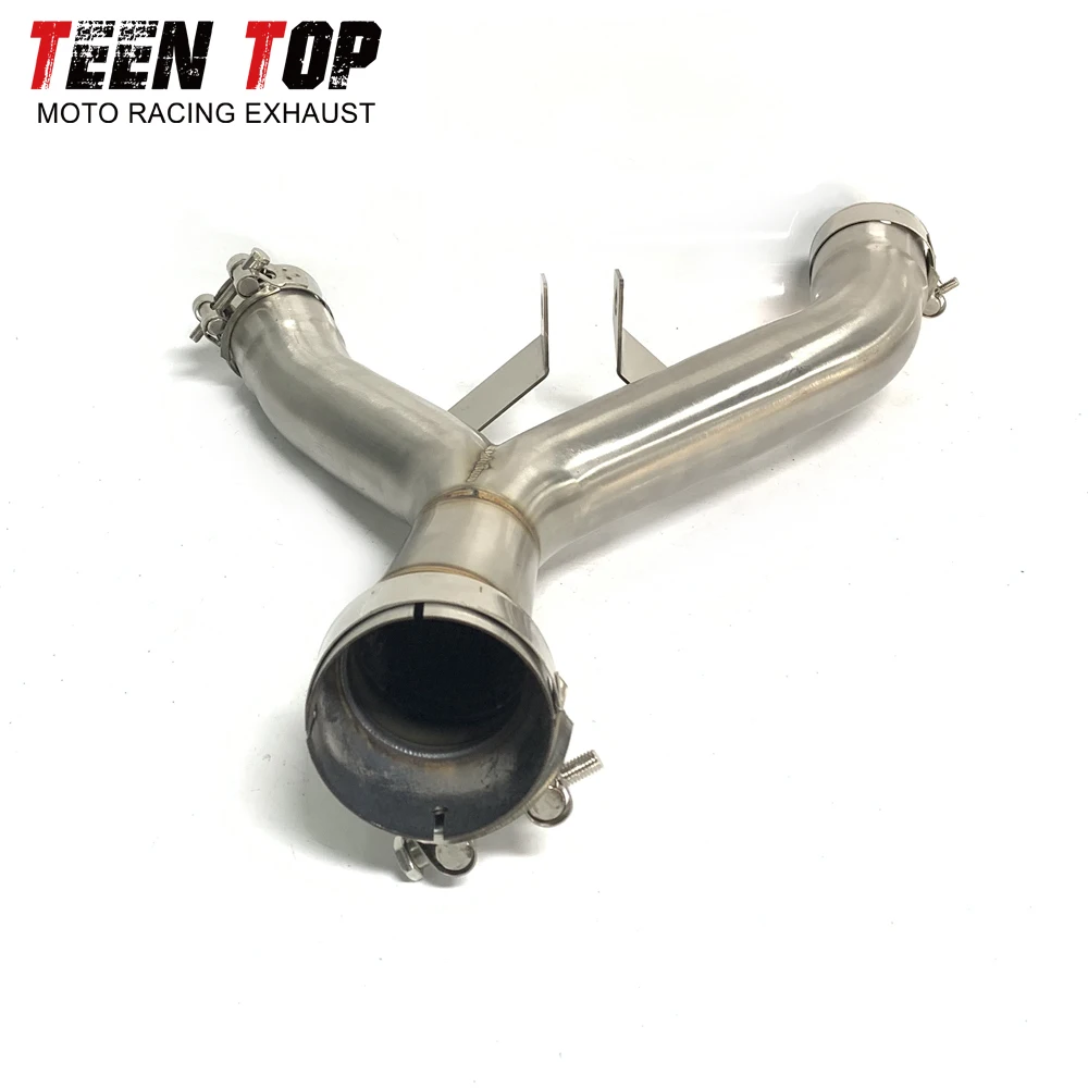 Peças de moto para kawasaki z1000/z1000sx escape modificar tubo médio de aço tubo de ligação intermediária de escape de motocicleta tubo decat 2010-2019