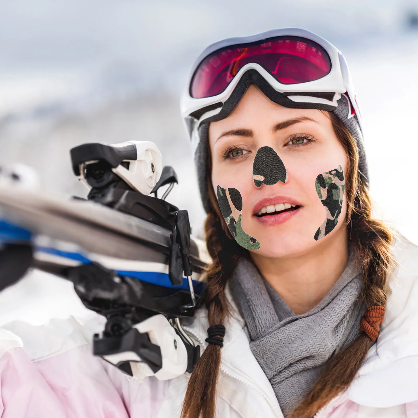

3 set Winter Antifreeze Face Sticker Windproof Facial Protective Tape For Skiing Skating Outdoor Sports Camping Hiking Face Skin