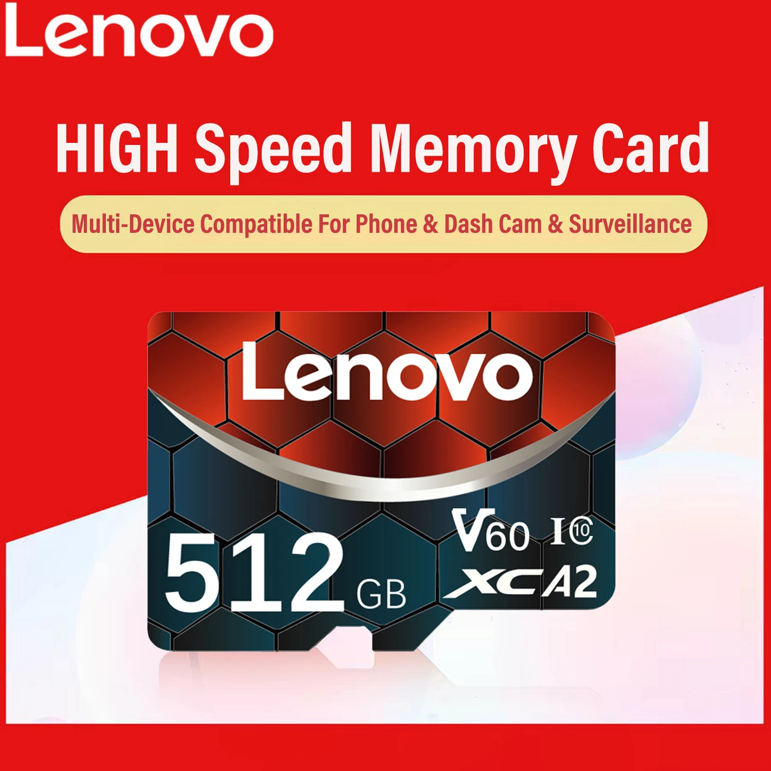 Image of Lenovo U3 V60 Micro TF/SD-Karte Klasse 10 Hochgeschwindigkeits-Flashkarten für Kamera Drohne Nintendo Switch Speicherkarte 128GB 256GB 512GB