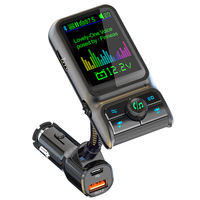 Car FM Transmitter MP3 Player 3.5mm AUX Audio Receiver USB QC3.0 Type C PD 20W Car Phone Charger Handsfree Wireless Car Kit