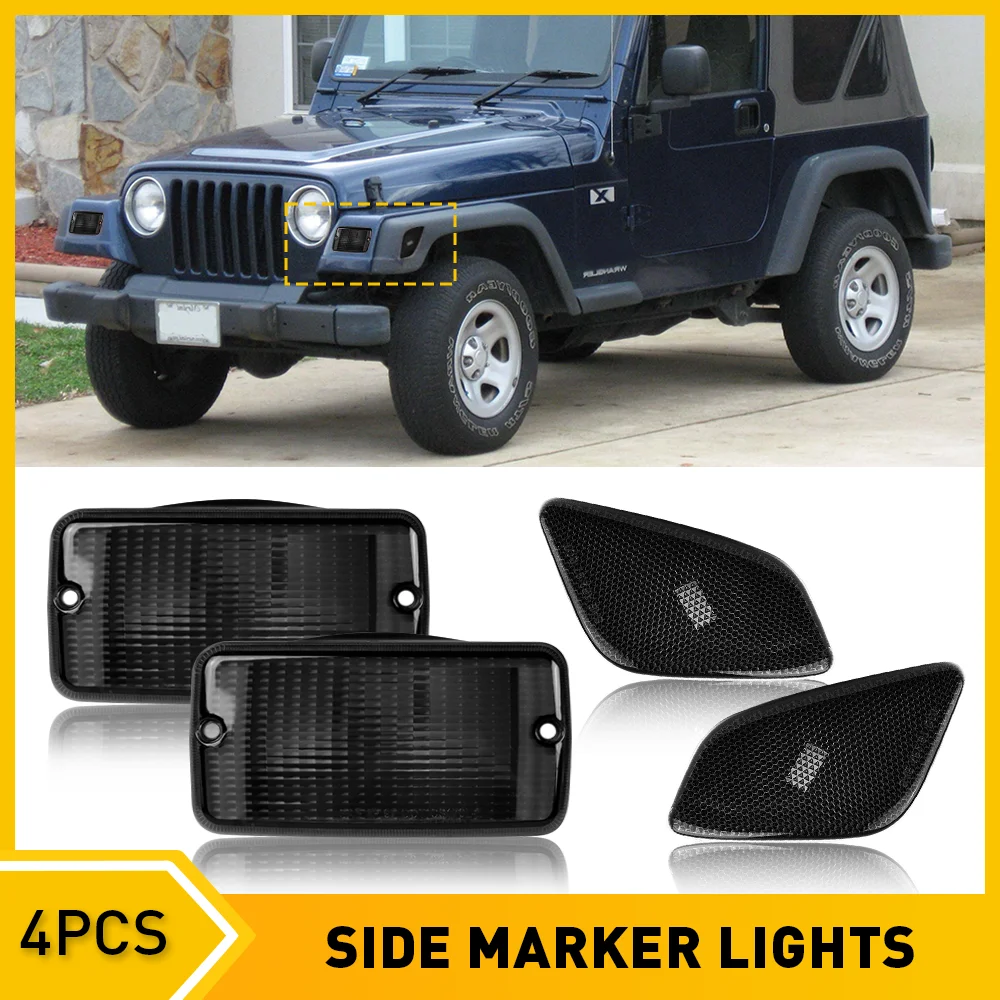 

Для Jeep Wrangler TJ 1997 2006 1998 1999 2000 2001 2003 2004 2005 2006, аксессуары, передний боковой габаритный фонарь, корпуса сигнала Trun