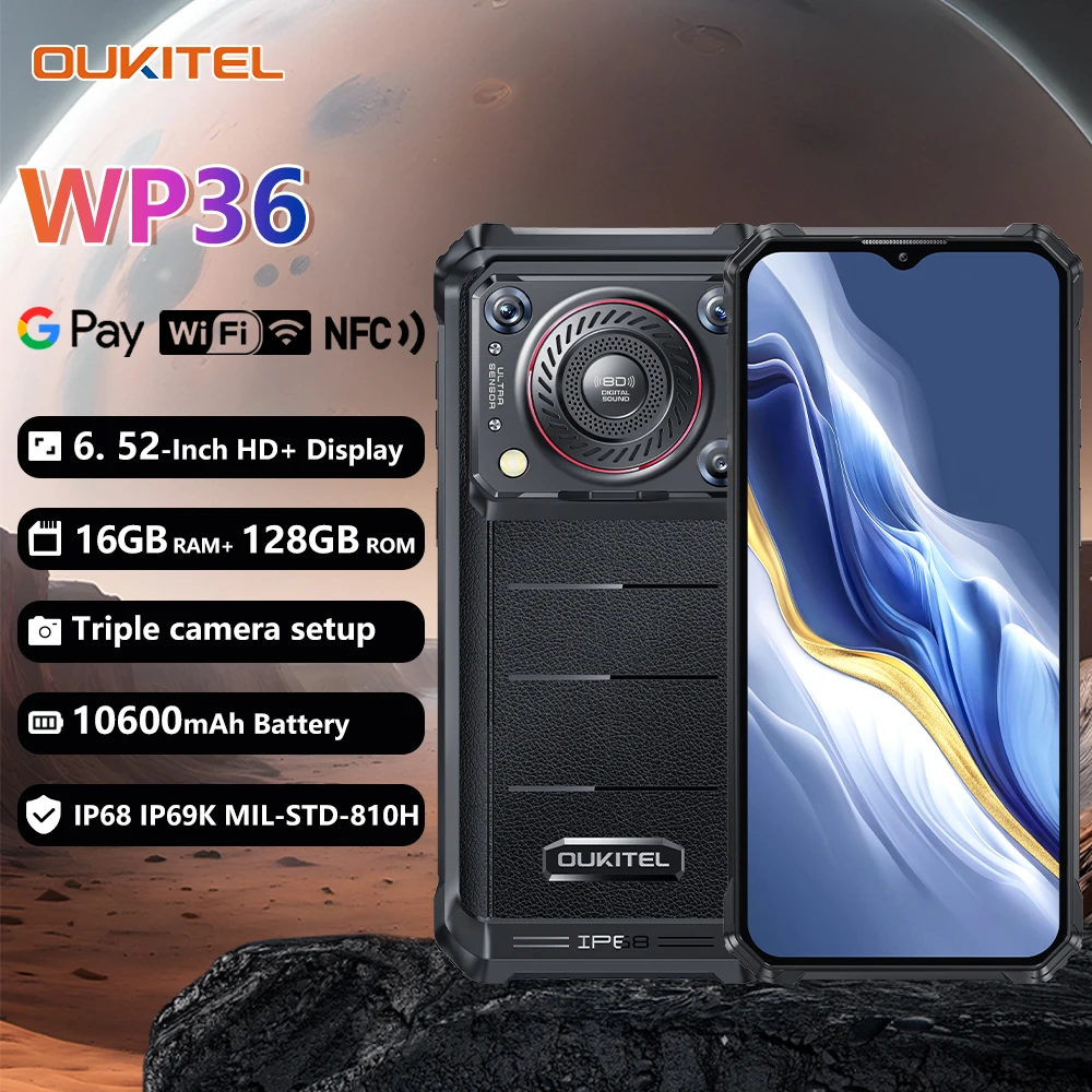 Oukitel WP36 Rugged Smartphone 10600mAh 6.52