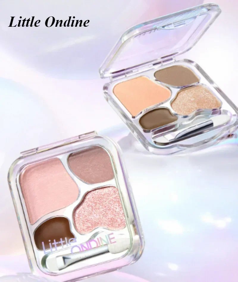 Little Shine 4Color Lidschatten-Palette Rouge Eyeliner Lidschatten Highlight Contour Palette Augen Make-up Schönheit